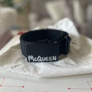 Alexander McQueen Graffiti Logo Belt × 1